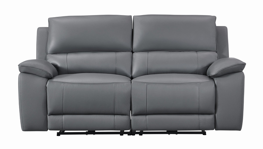 Hailey Leather/PVC Reclining Modular Loveseat