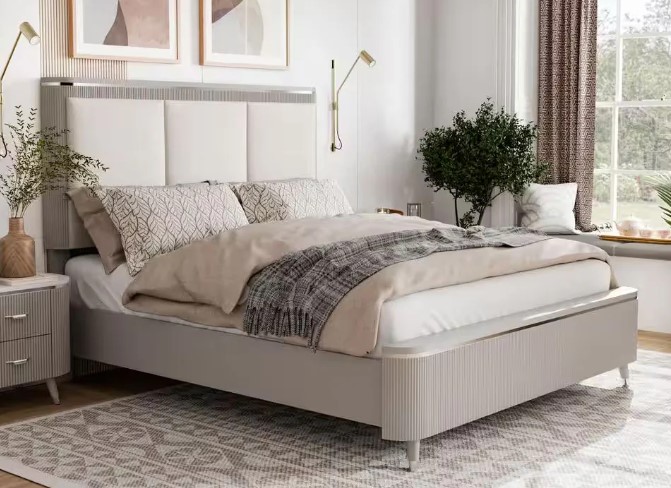 Silver Panel Bed, Furniture of America Beds