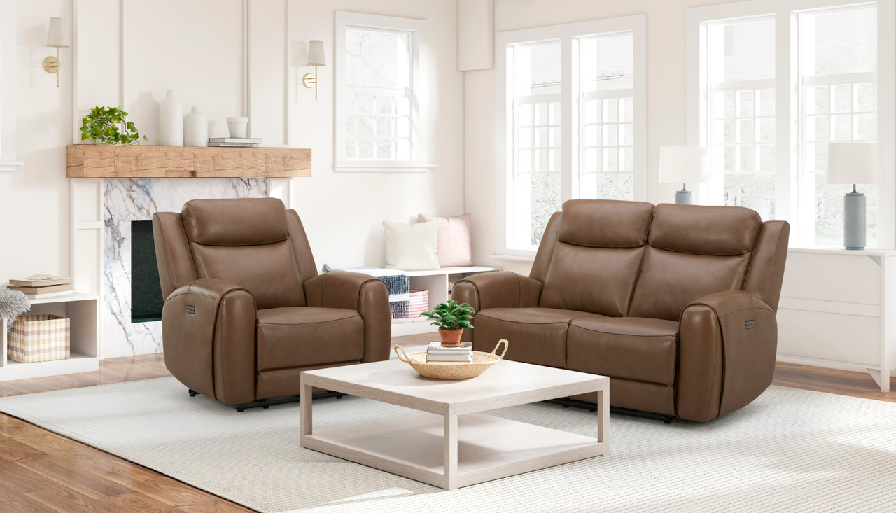 Wonder Leather/PVC Power Reclining Loveseat