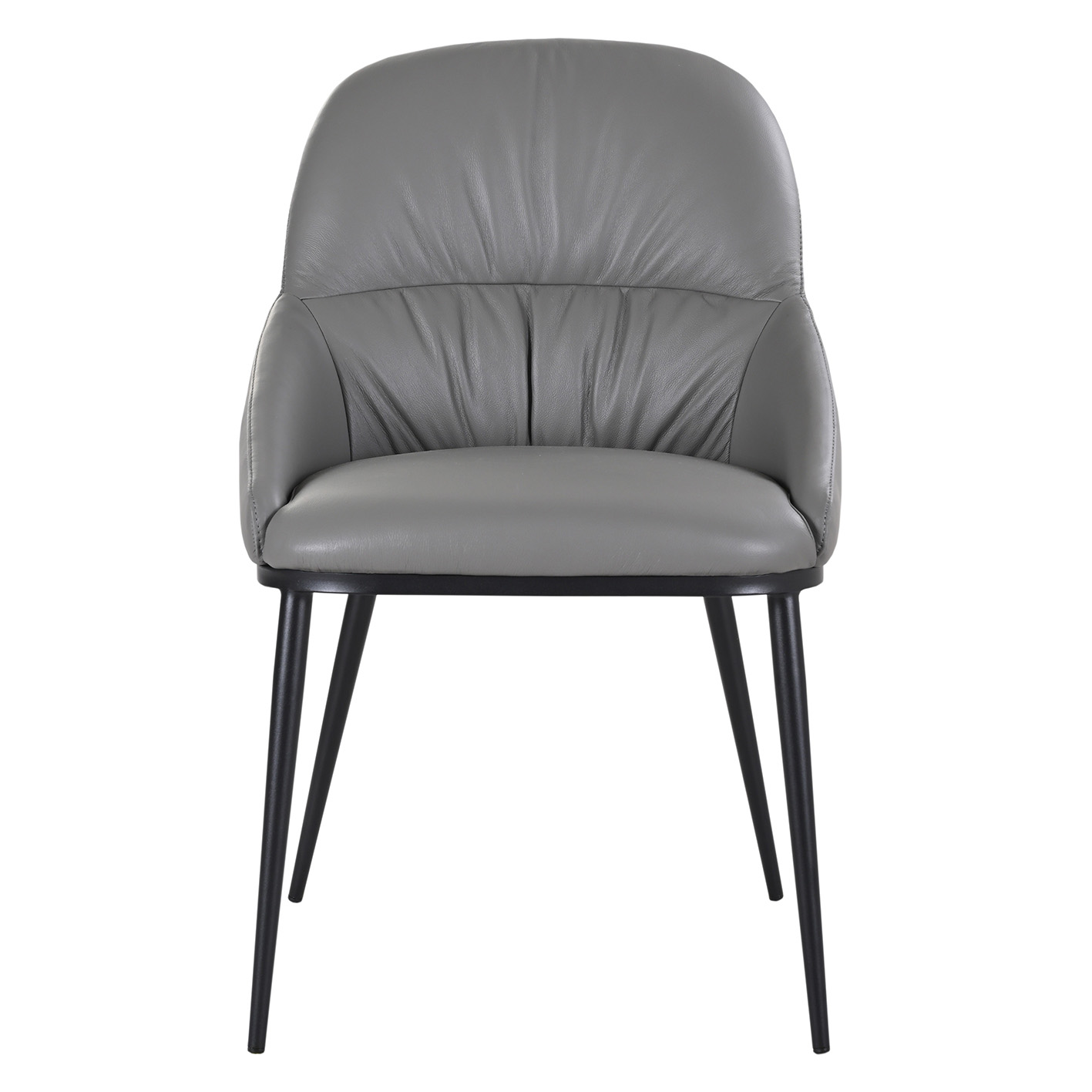 Kora Steel/Leather Dining Chair