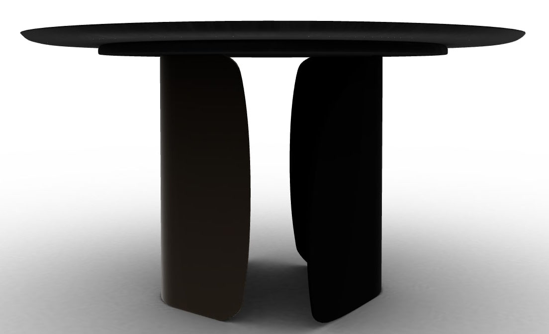 Twins Metal/Veneer Round Dining Table