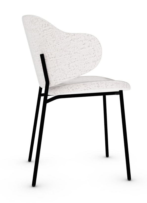 Holly Fabric/Metal Customizable Dining Armchair