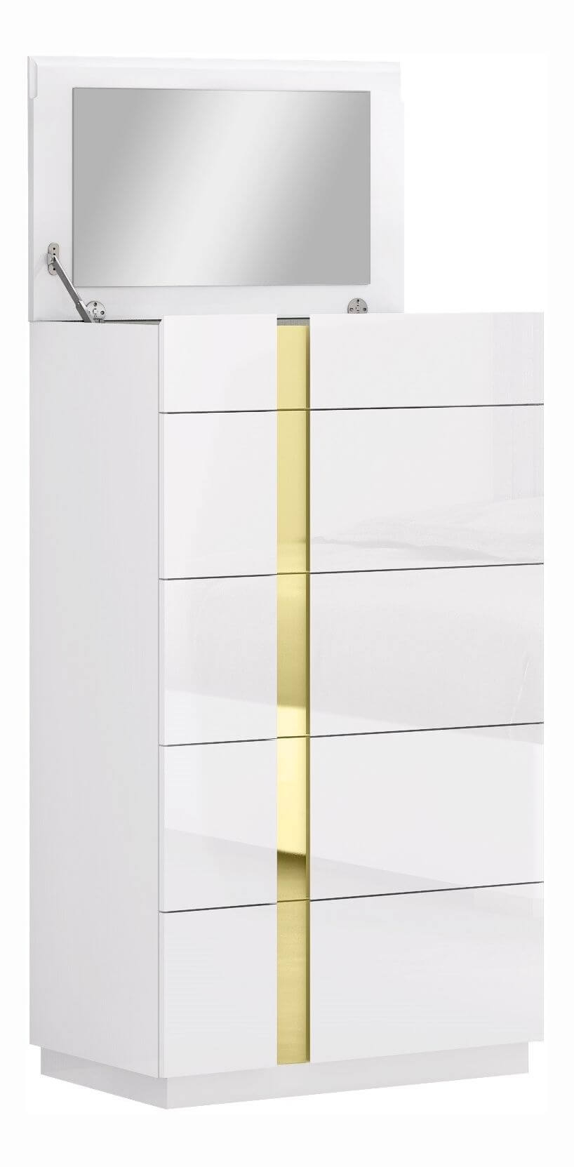Kyoto High Gloss Lacquer LED Bedroom Set