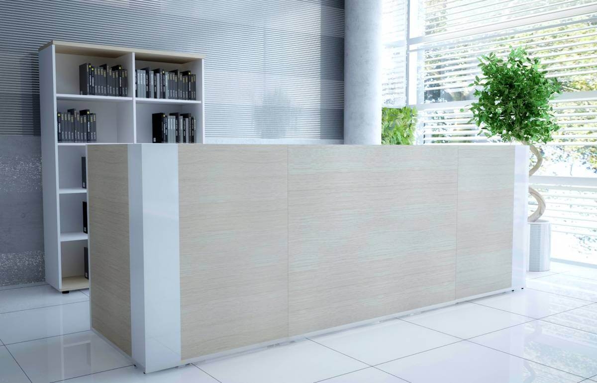 Tera 112-inch Straight Medium Reception Desk