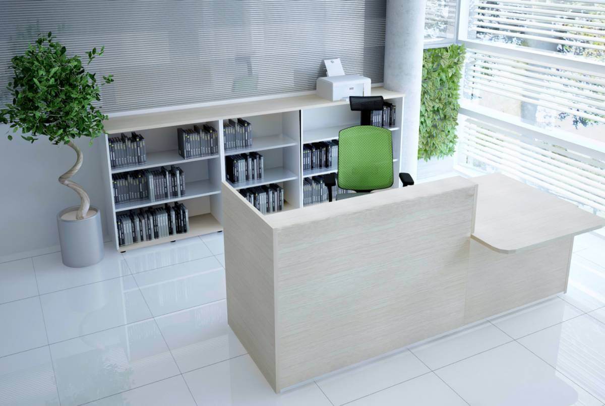 Tera 121" Reception Desk with Counter Top