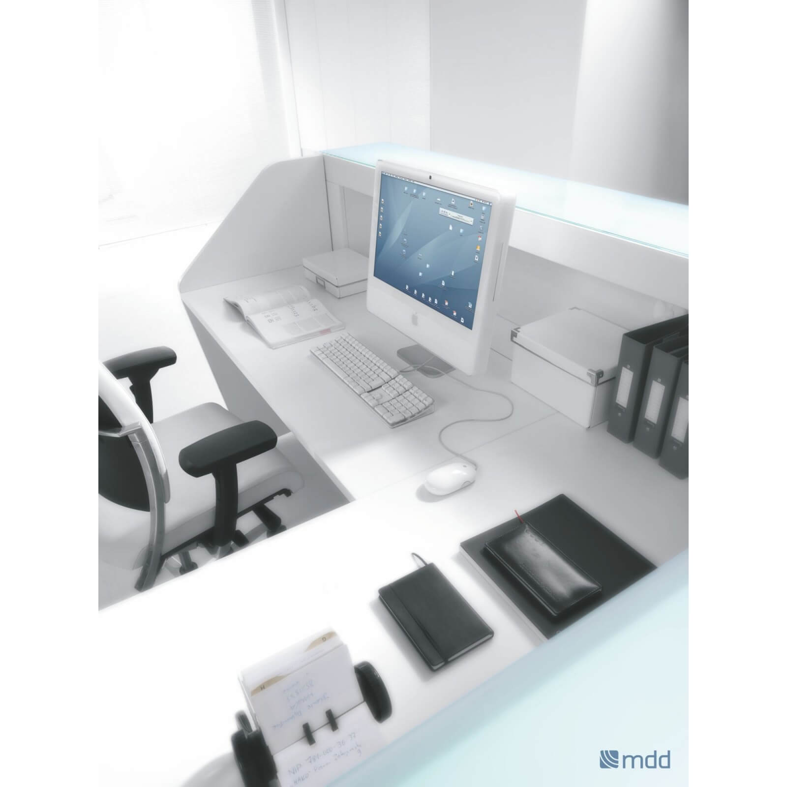 ZIG-ZAG W126" Straight Reception Desk w/RGB Light