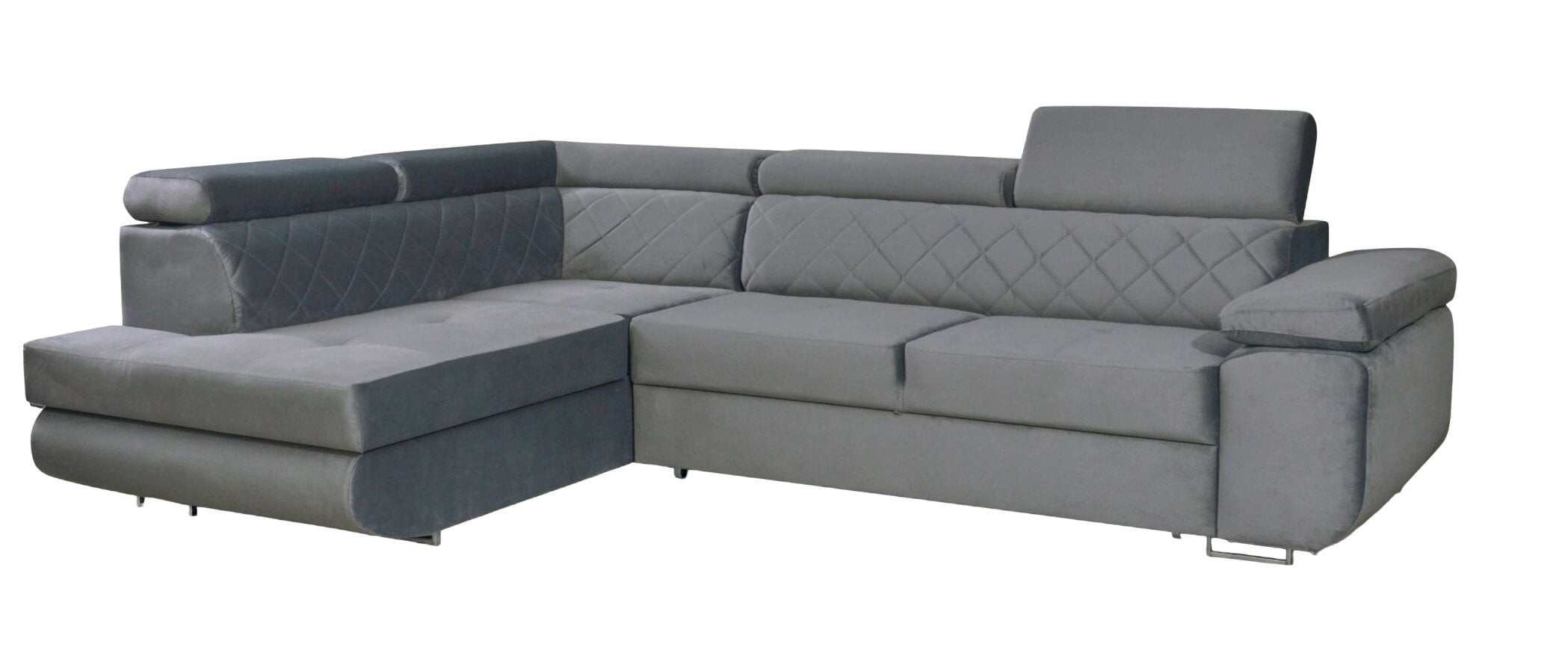 Laguna L-Shaped Fabric Convertible Storage Sectional Sofa