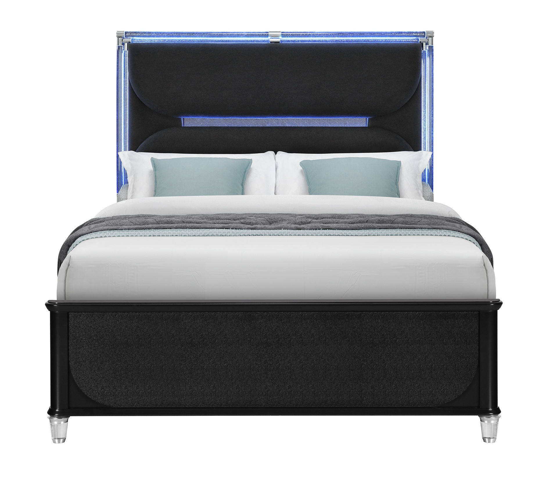 Lando Queen Size Panel Bed with LED
