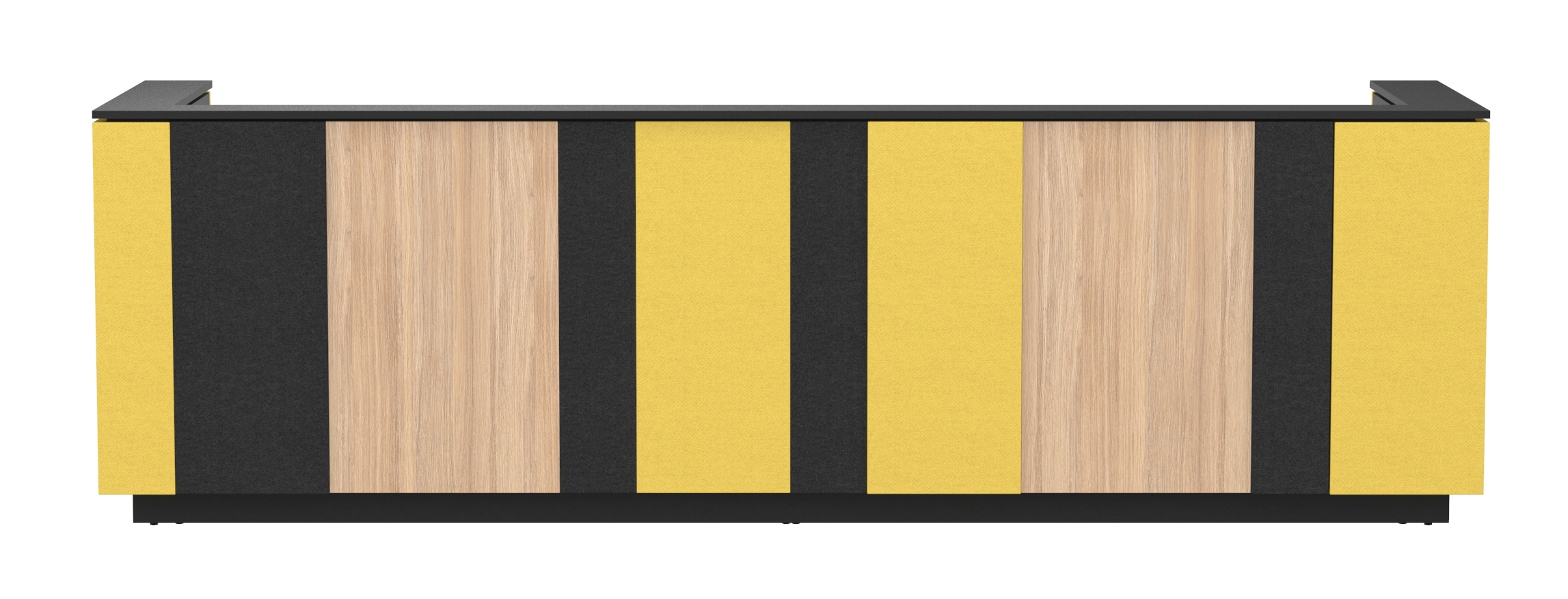 Domino 142" 2 Color Combination Reception Desk