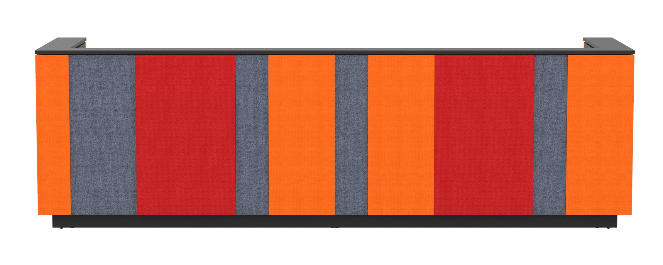 Domino 142" 3 Color Combination Reception Desk