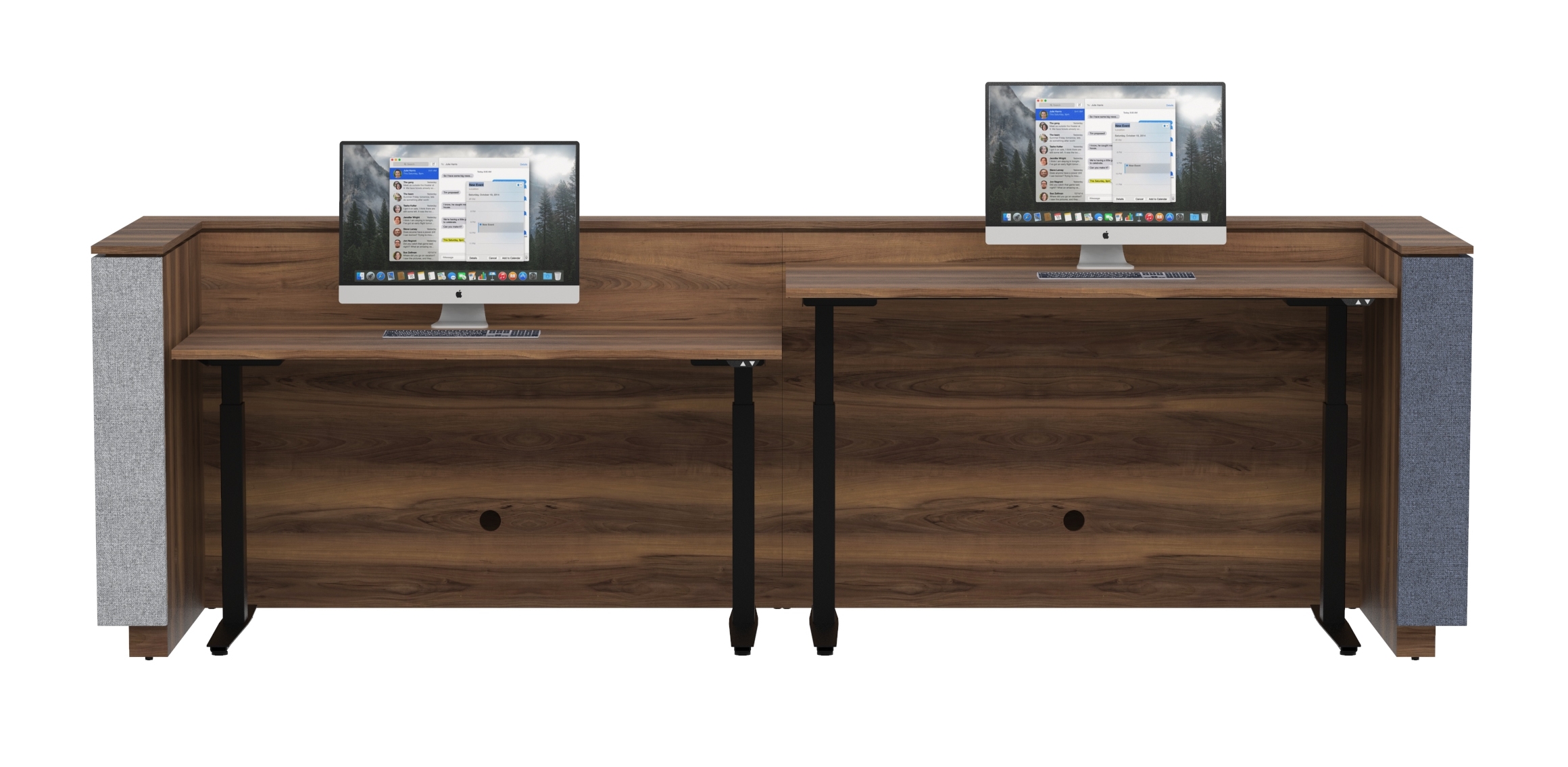 NARBUTAS Domino 126" U-Shaped Sit-Stand Reception