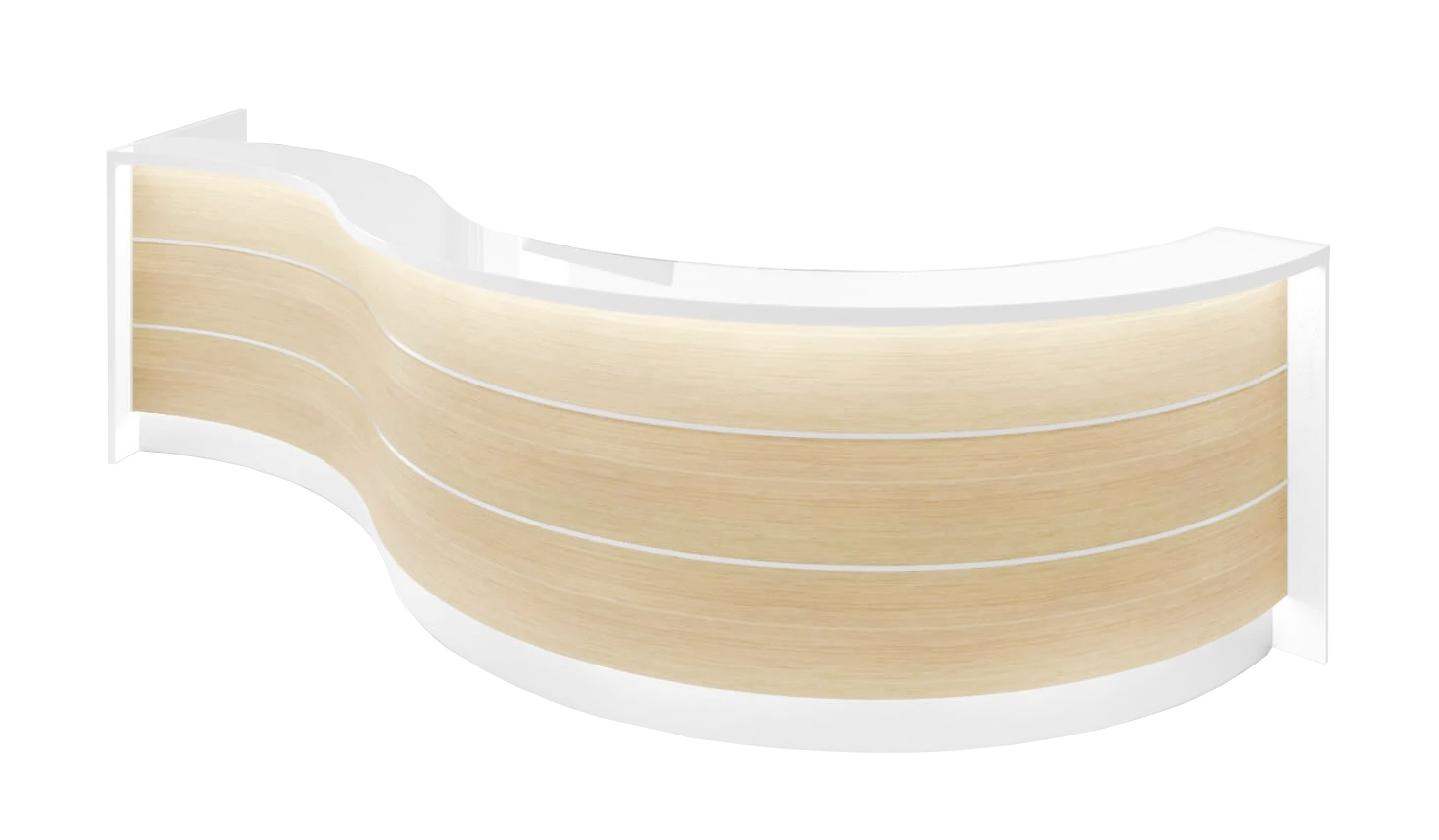 Valde 165" Curved Reception Desk by MDD