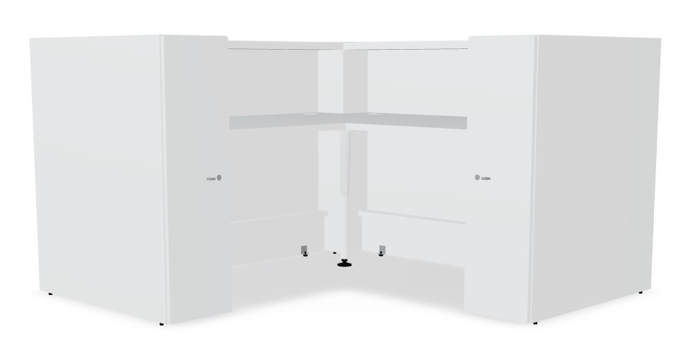 Valde 75" Corner Small Reception Desk by MDD