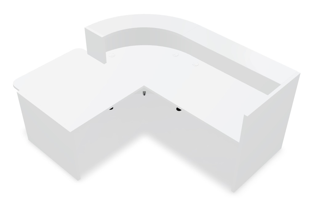 Valde 96" Corner Reception Desk w/Right Counter