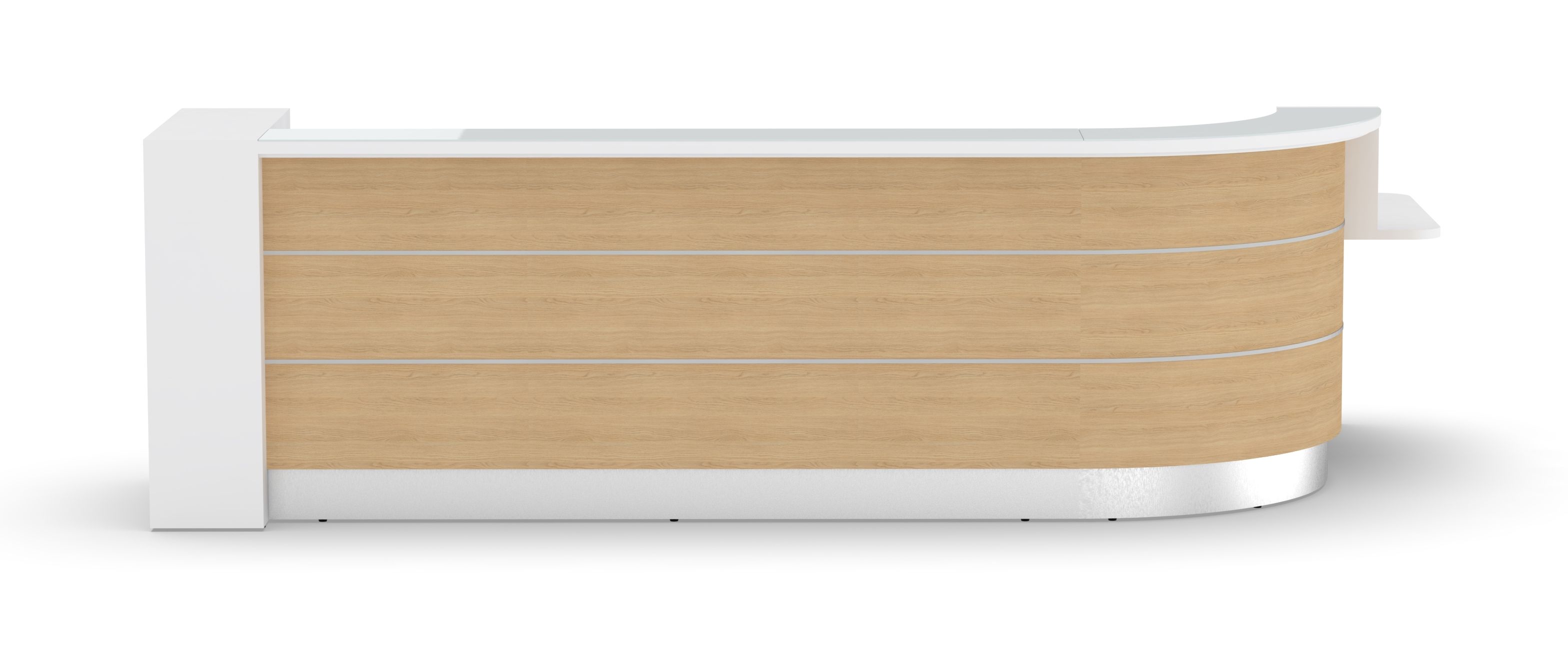 Valde 146" Corner Reception Desk w/Counter Top