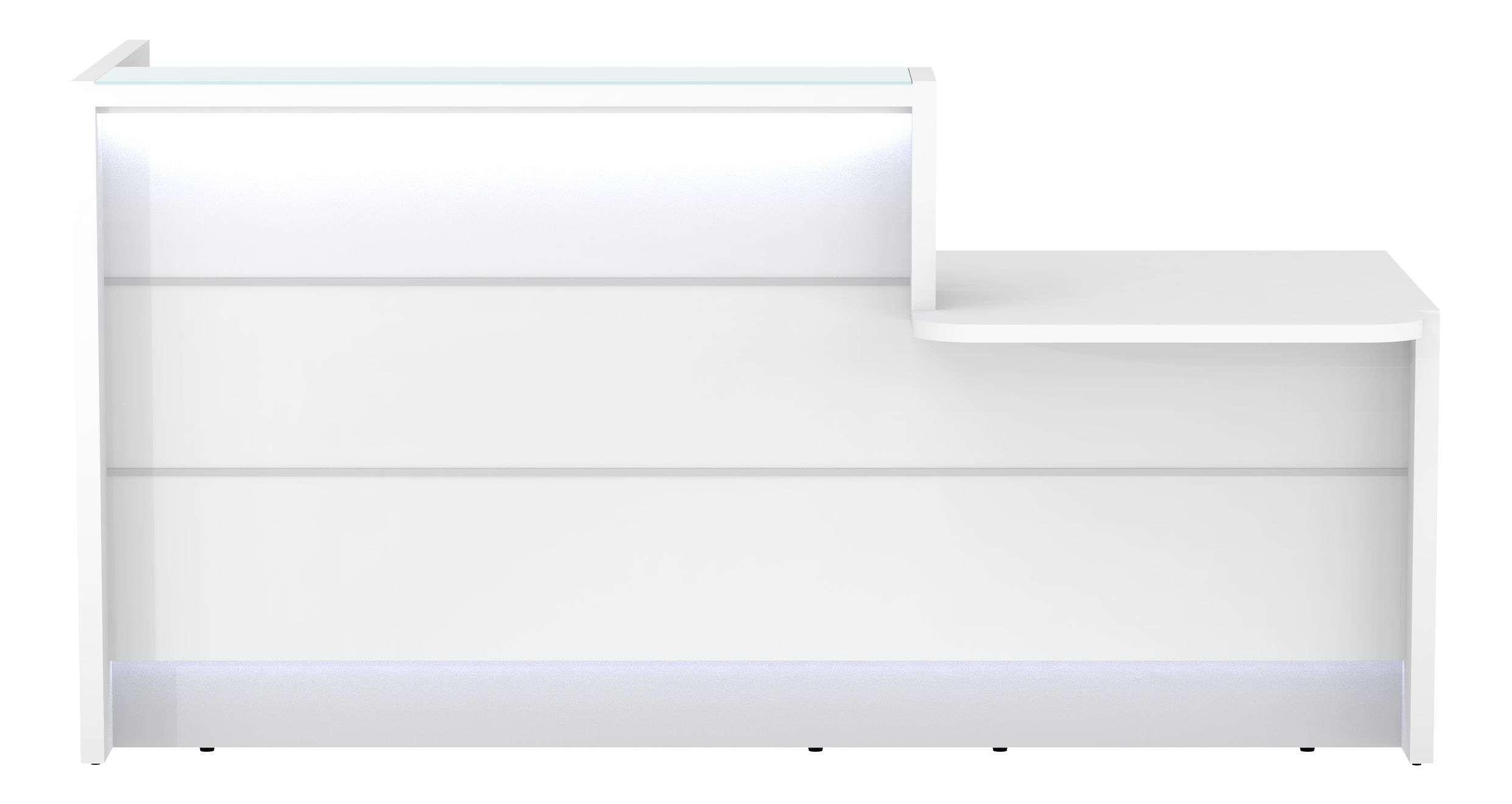 Valde 123-inch Curved Reception Desk