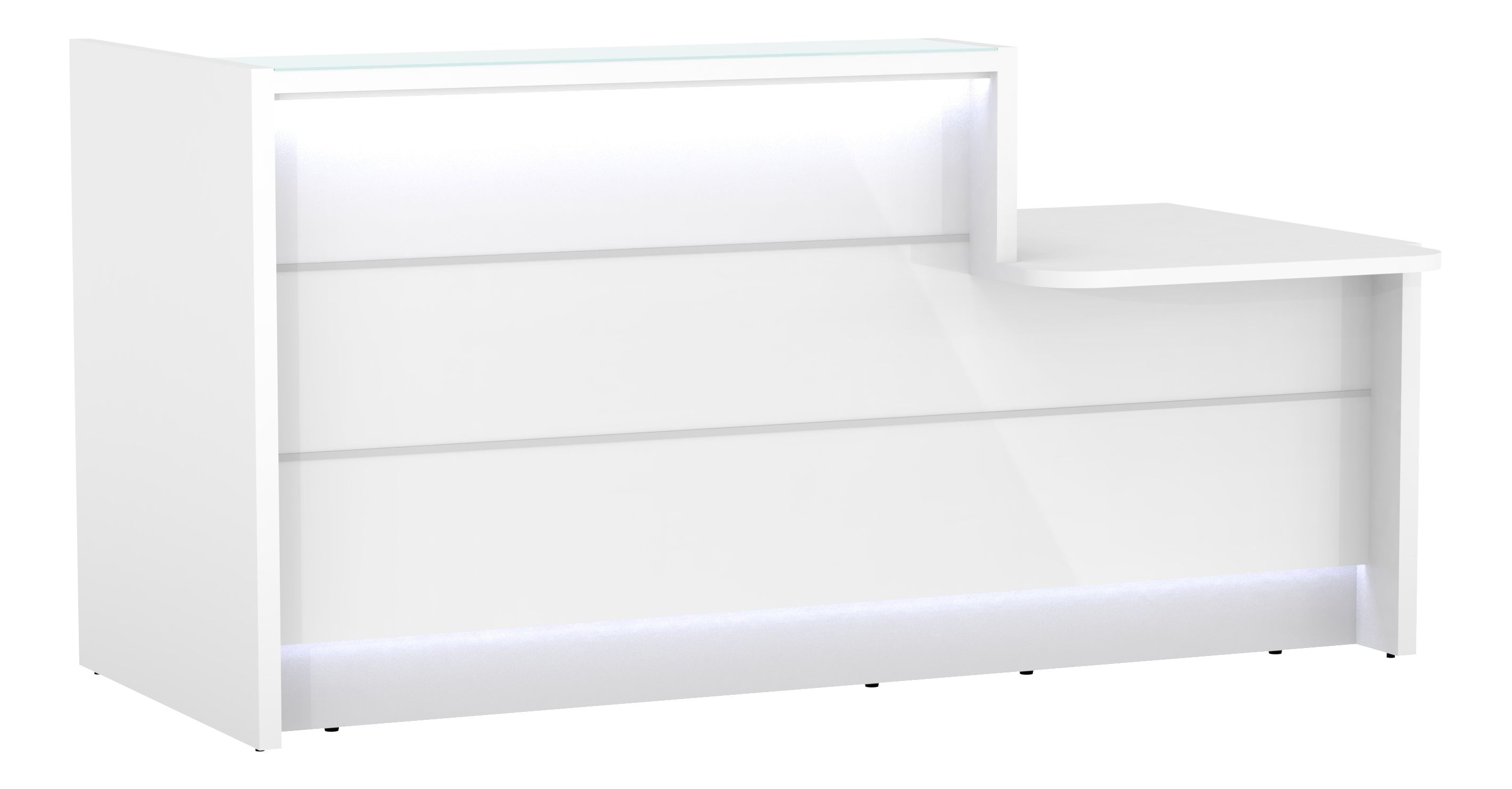 Valde 85" Straight Reception Desk w/Left Counter Top