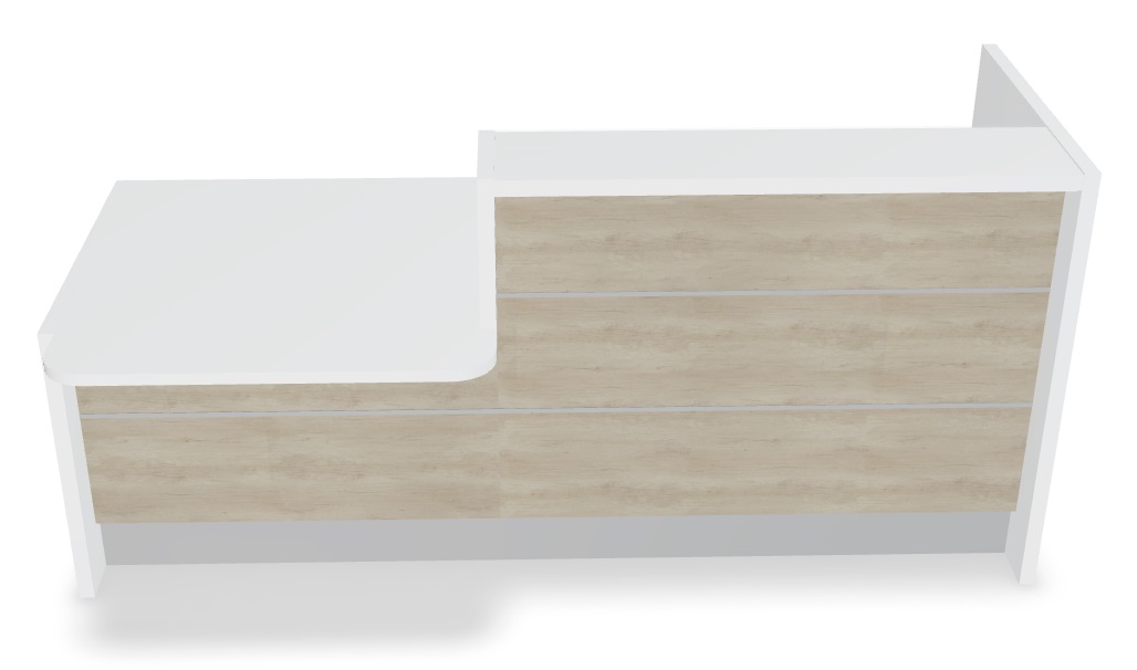 Valde 93" Straight Reception Desk w/Right Counter Top by MDD