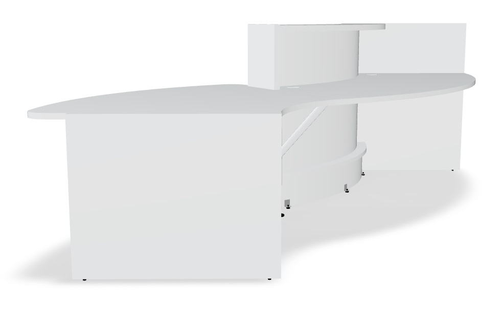 Curved Reception Desk w/Counter Top