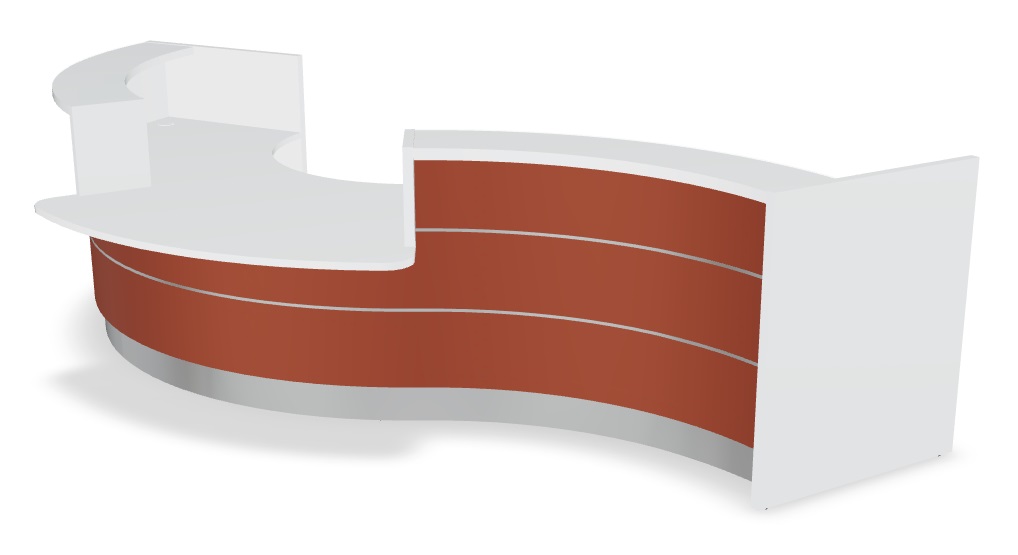 MDD Valde 109" Curved Reception Desk