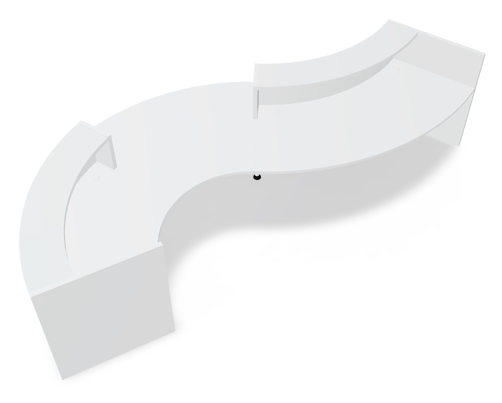 Valde 165" Curved Reception Desk
