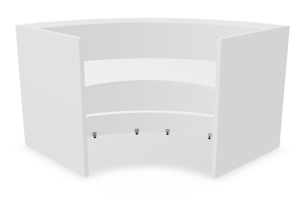Valde 91" Curved cockpit Desk back