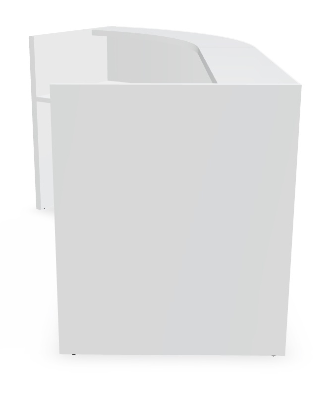 Right side Curved Reception Desk