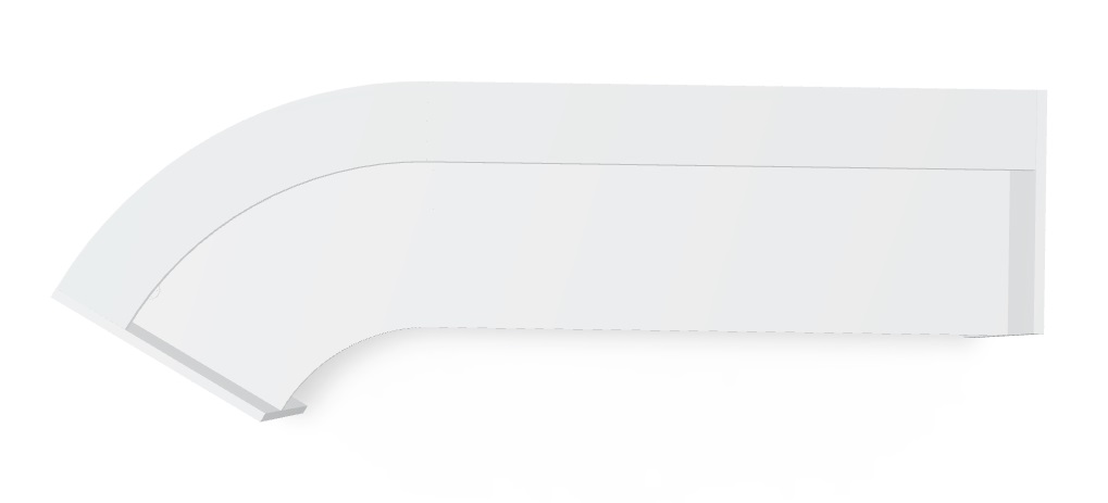 MDD Valde 147" Curved Reception Desk