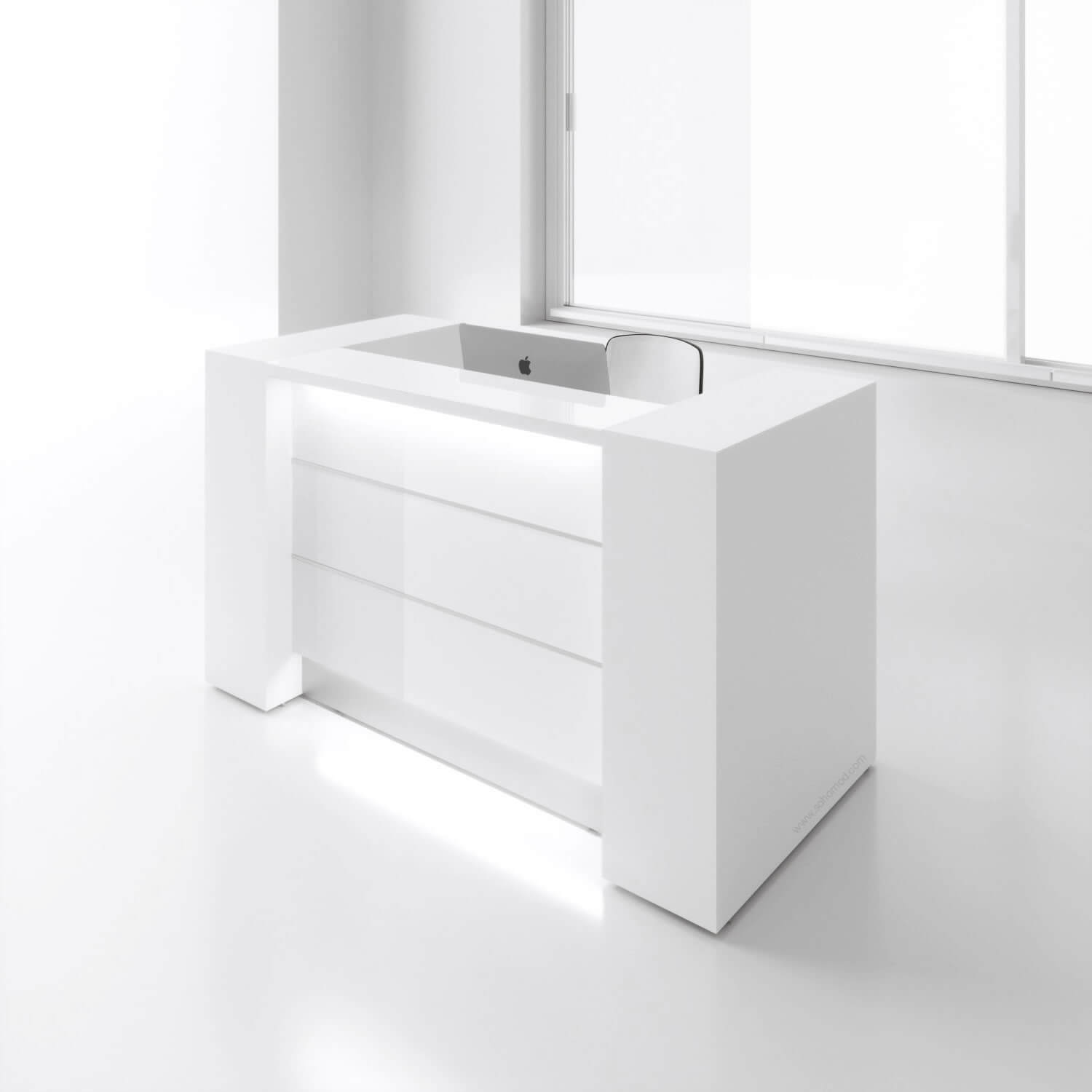 Valde 75" Straight Small Reception Desk