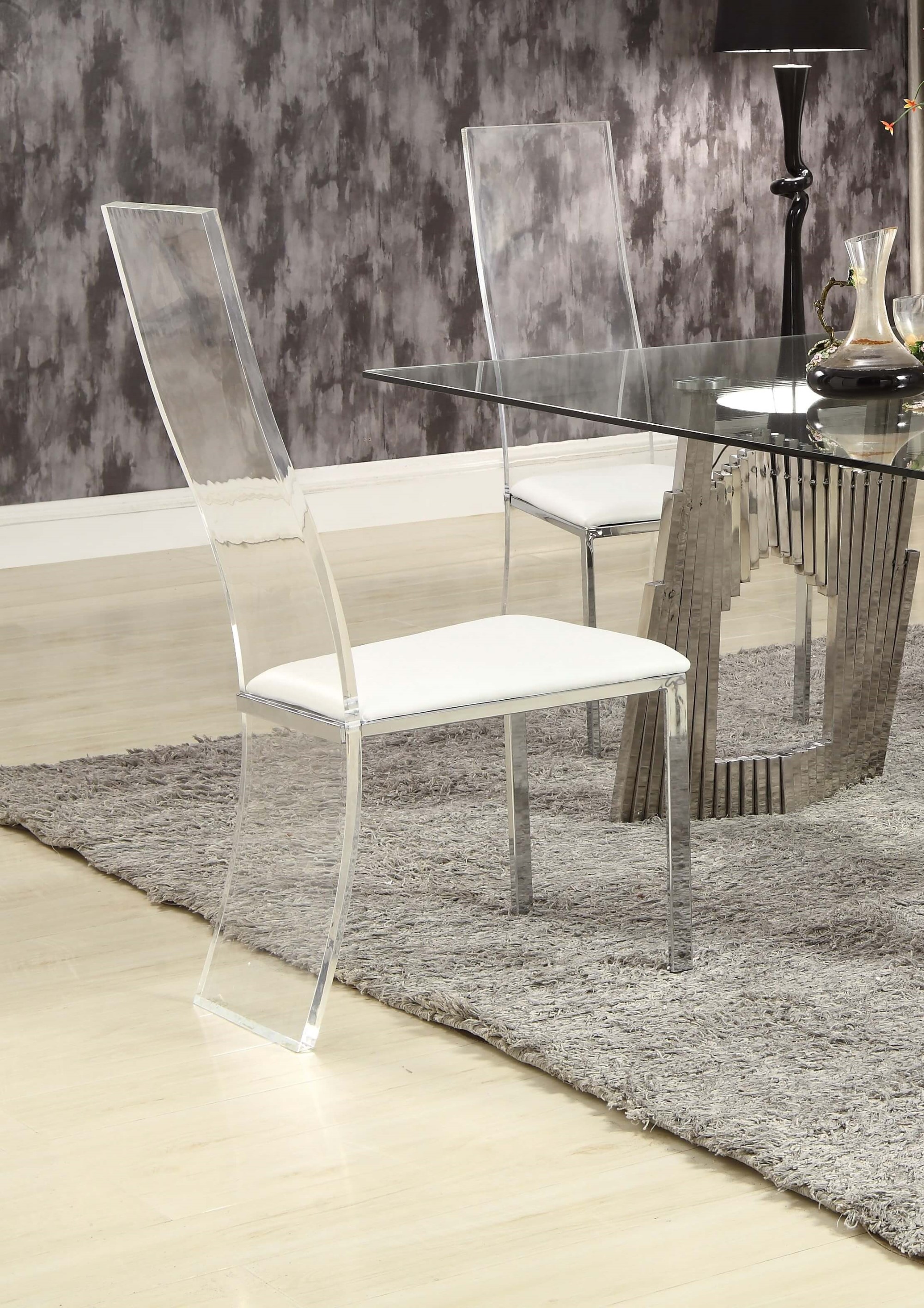 Layla Acrylic High Back PU Side Chair