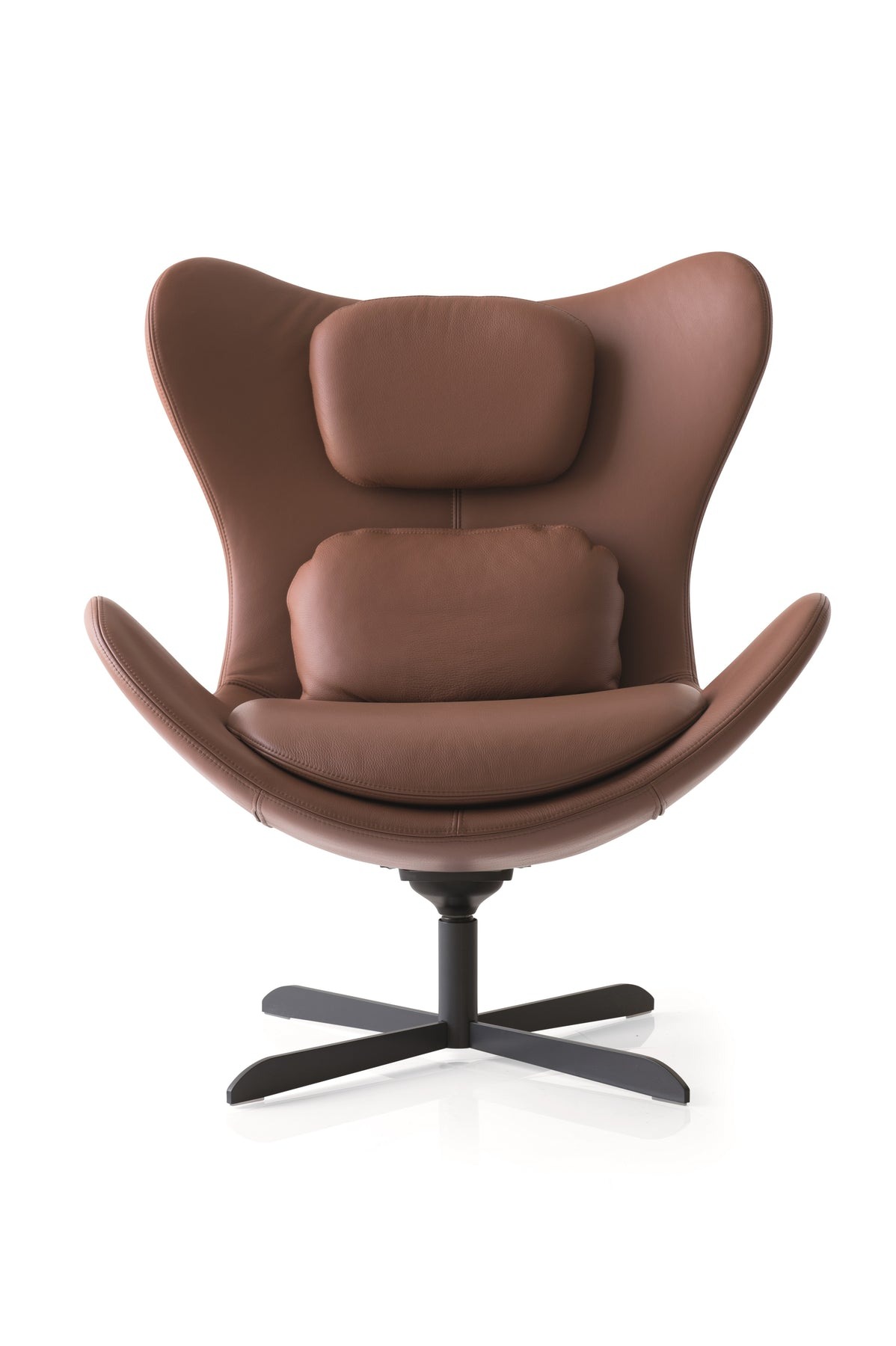 Lazy Metal/Leather Lounge Armchair