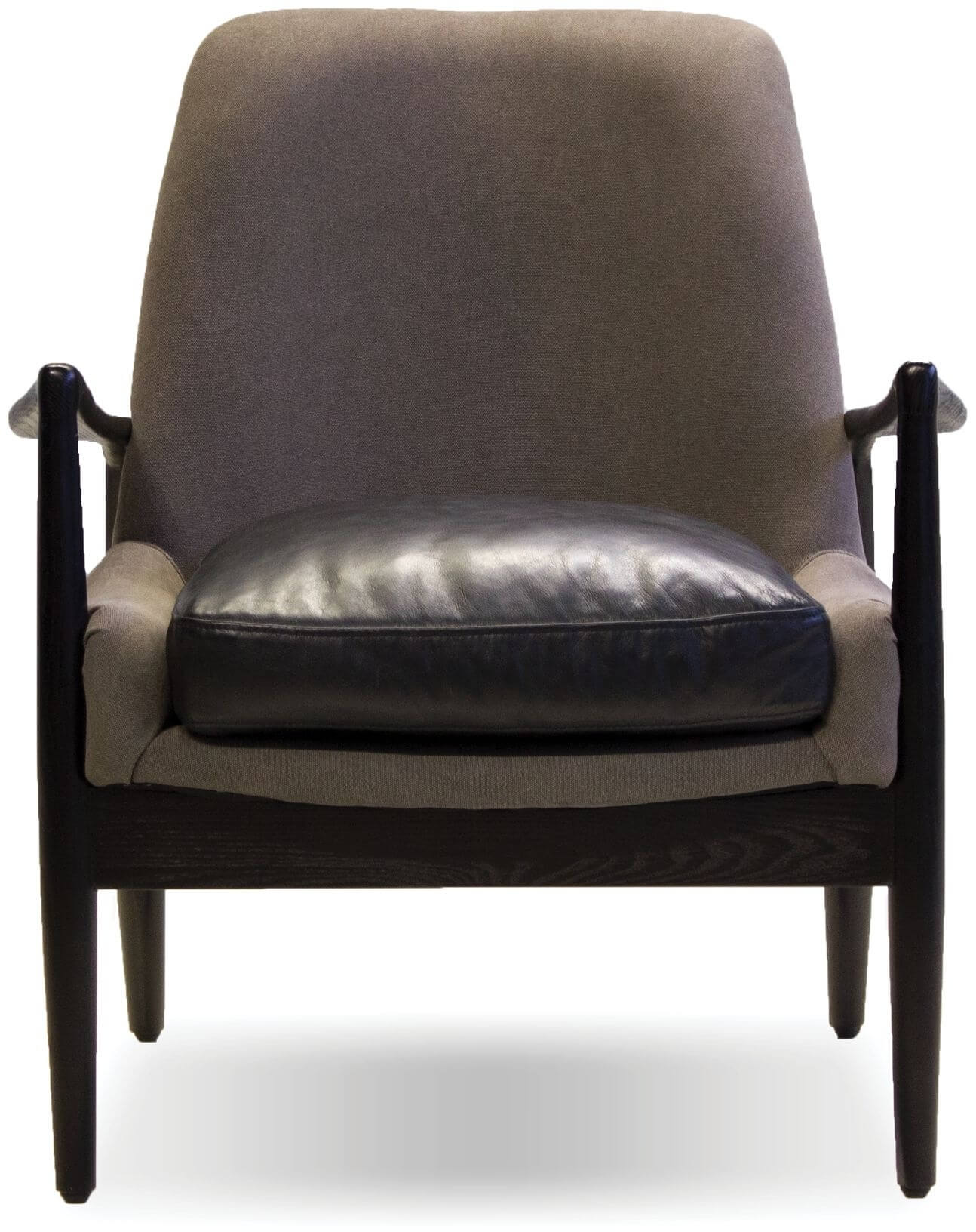 Reynolds Fabric Chair with Leather Seat