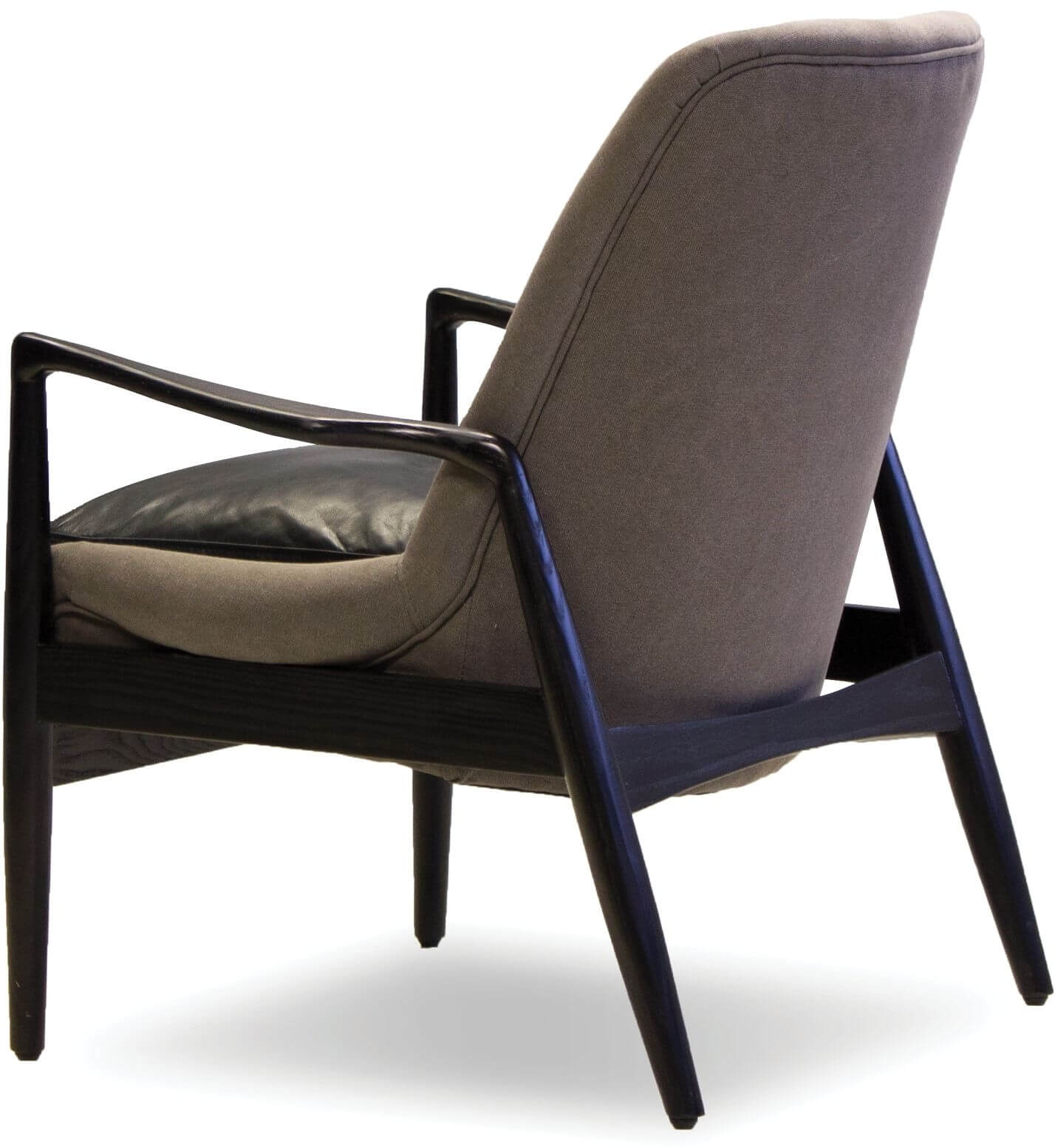 Reynolds Polyester Fabric Chair w/Leather Seat