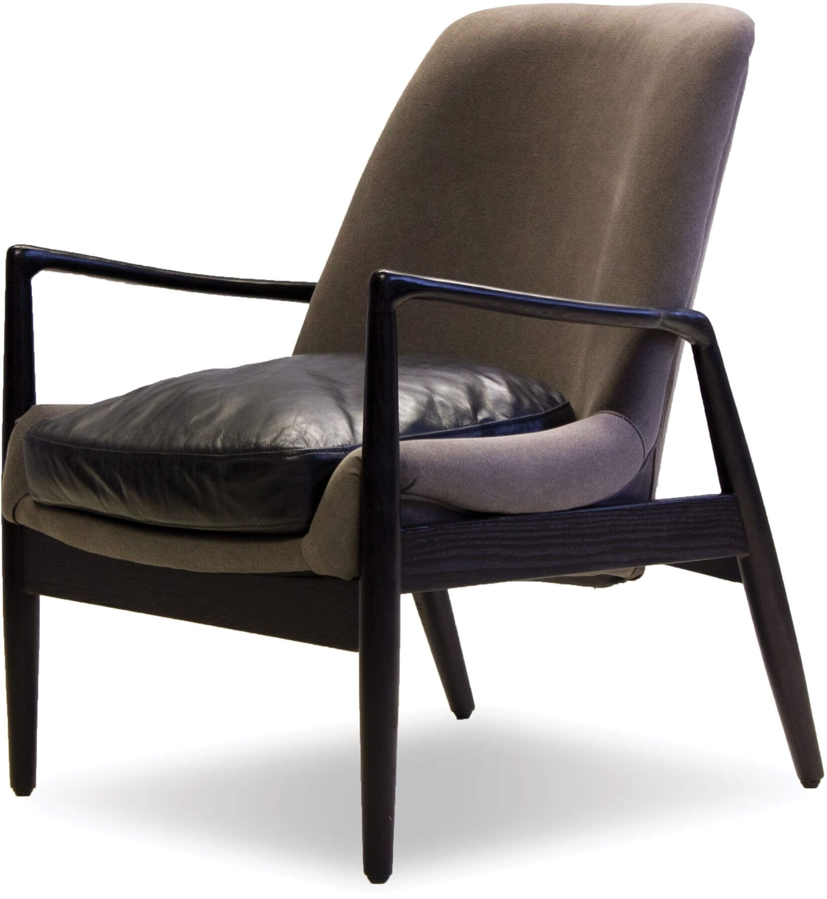 Reynolds Polyester Fabric Chair w/Leather Seat