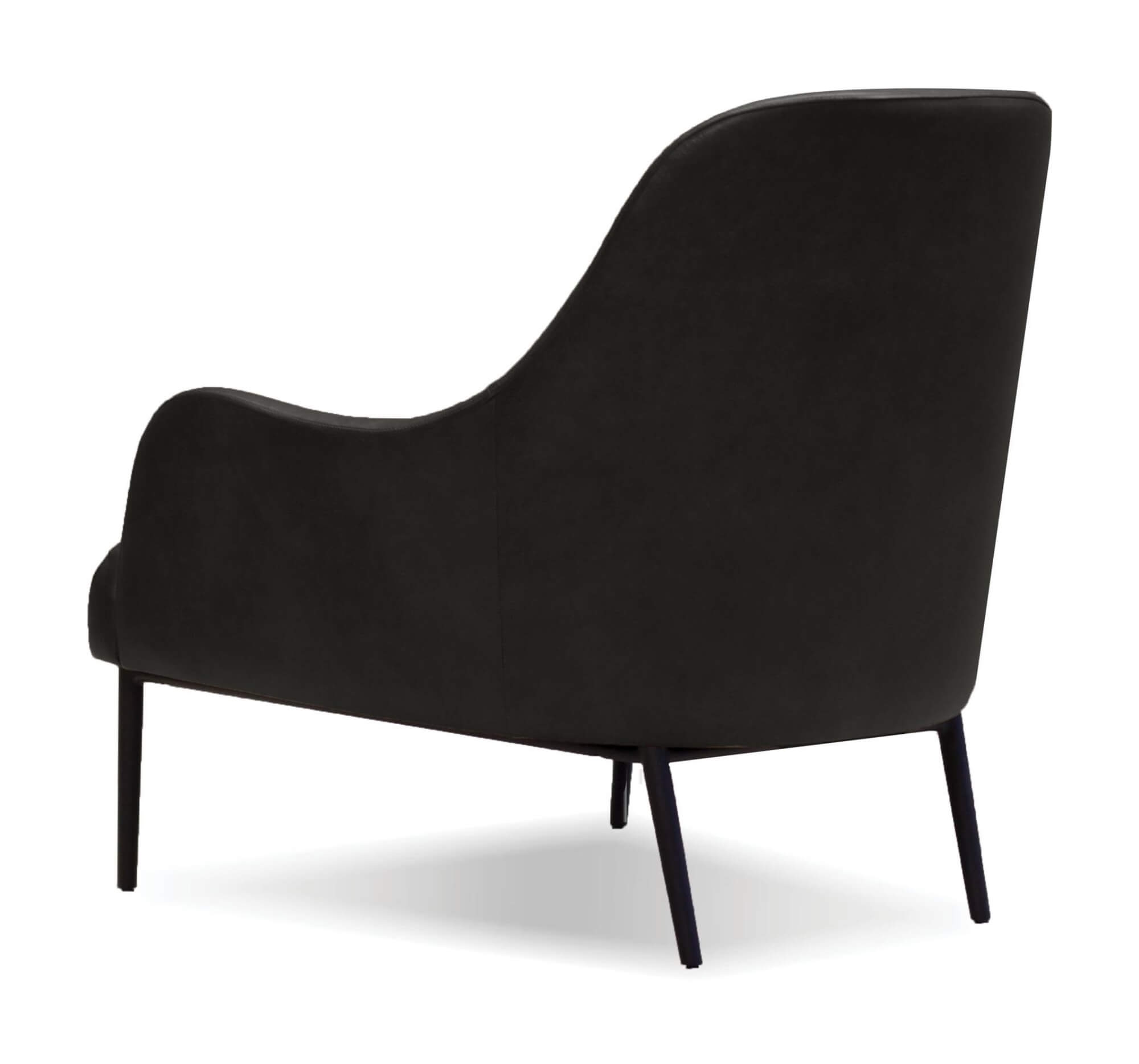 Swoon Lounge Chair, Black Powder Coated Legs