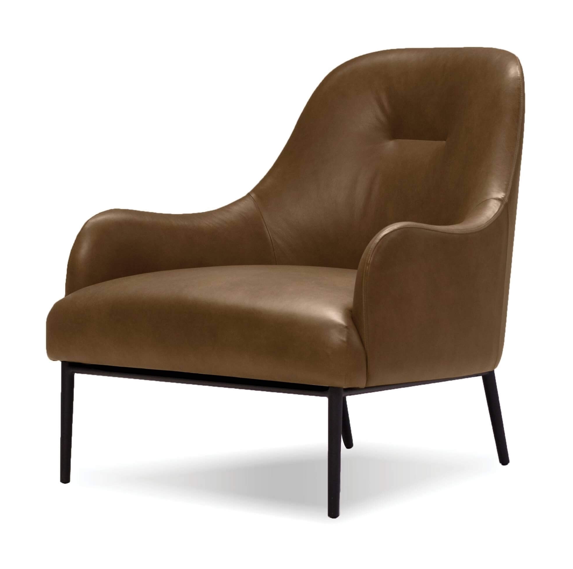 Swoon Lounge Chair, Black Powder Coated Legs