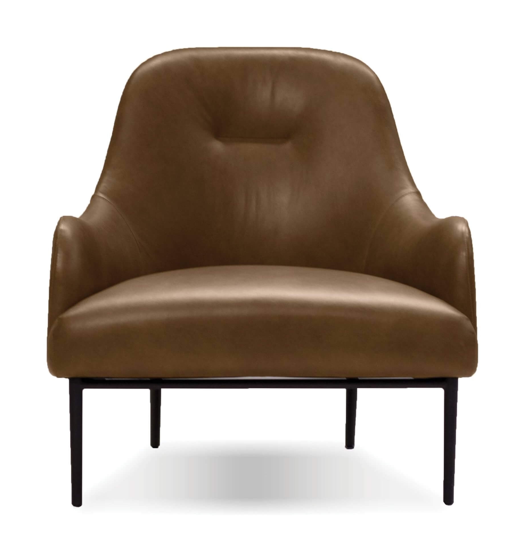 Swoon Lounge Chair, Black Powder Coated Legs