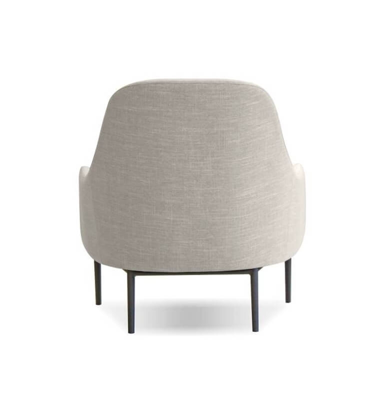 Swoon Lounge Chair, Black Powder Coated Legs