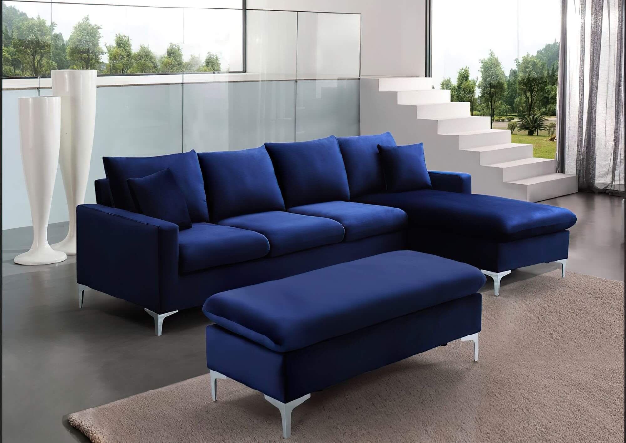 LCL-021 L-Shape Sectional Sofa w/Ottoman