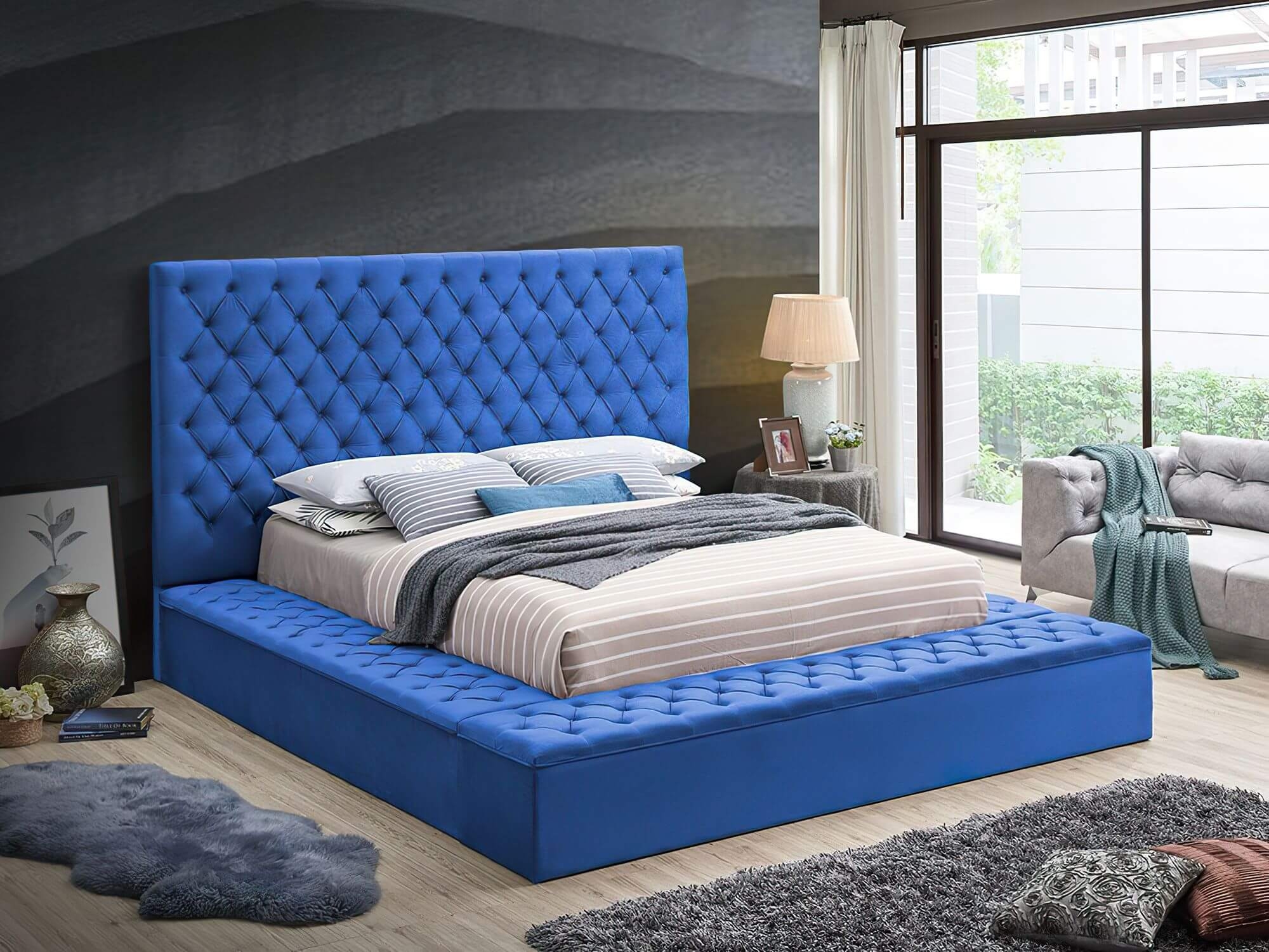 LCL-B01 Velvet Queen Size Bed