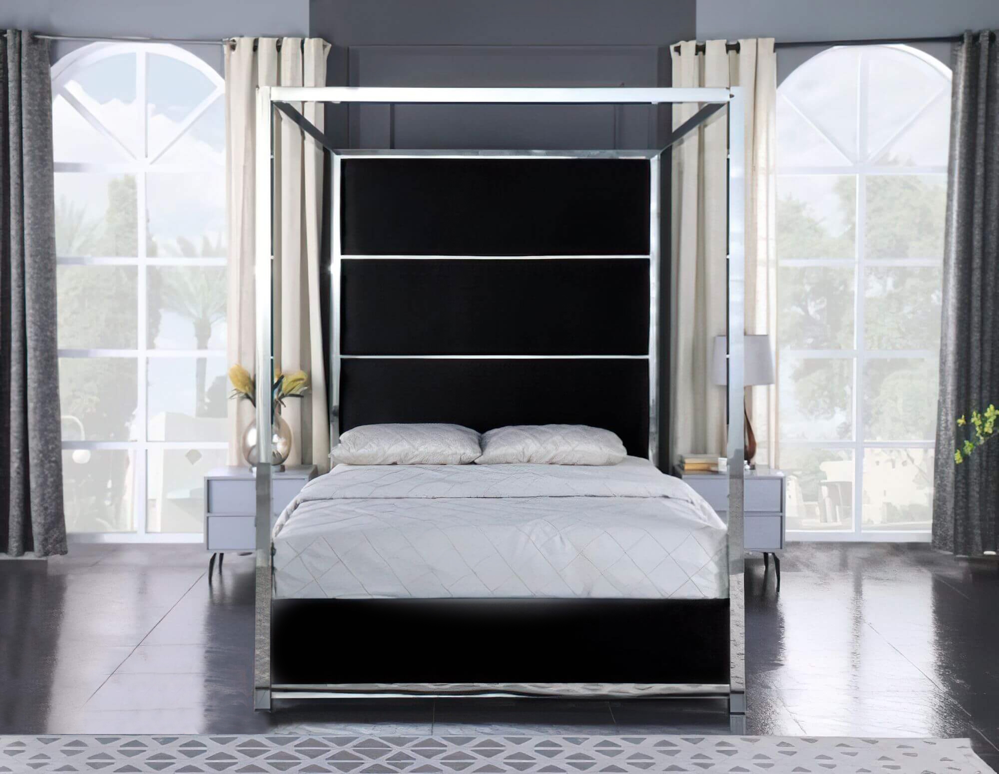 LCL-B07 Canopy Bed, Queen Size