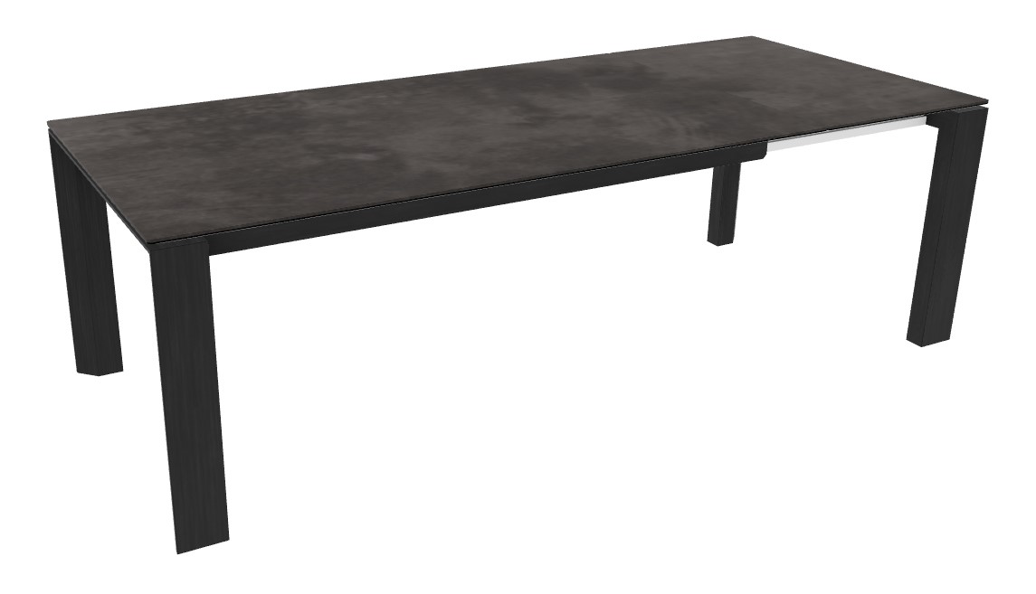 Omnia W70.9"-94.5" Rectangular Ceramic/Wood Veneer Extendable Dining Table