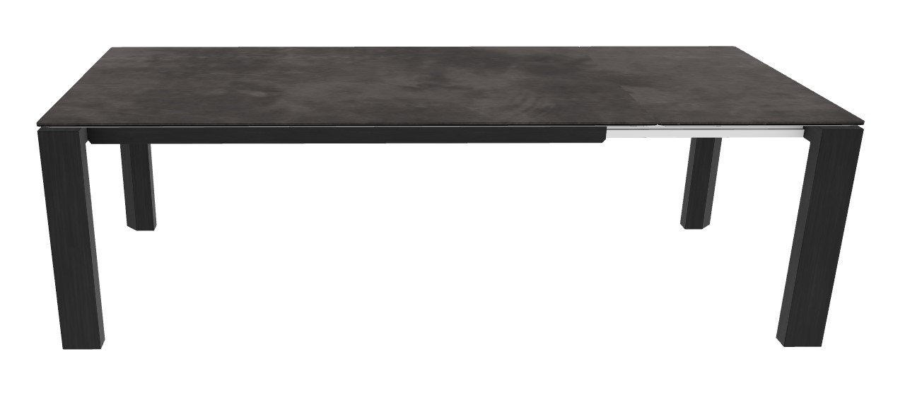 Omnia W70.9"-94.5" Rectangular Ceramic/Wood Veneer Extendable Dining Table