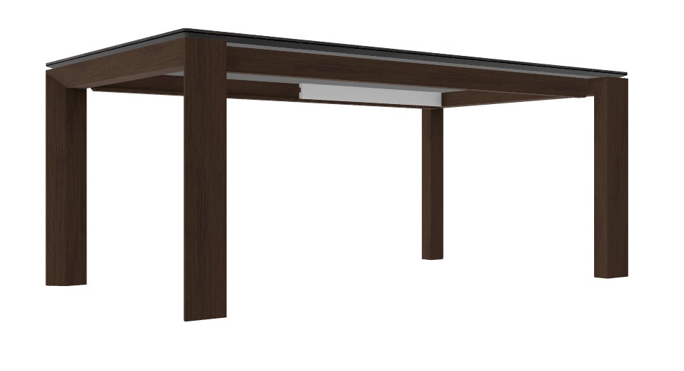 Omnia W70.9"-94.5" Rectangular Ceramic/Wood Veneer Extendable Dining Table