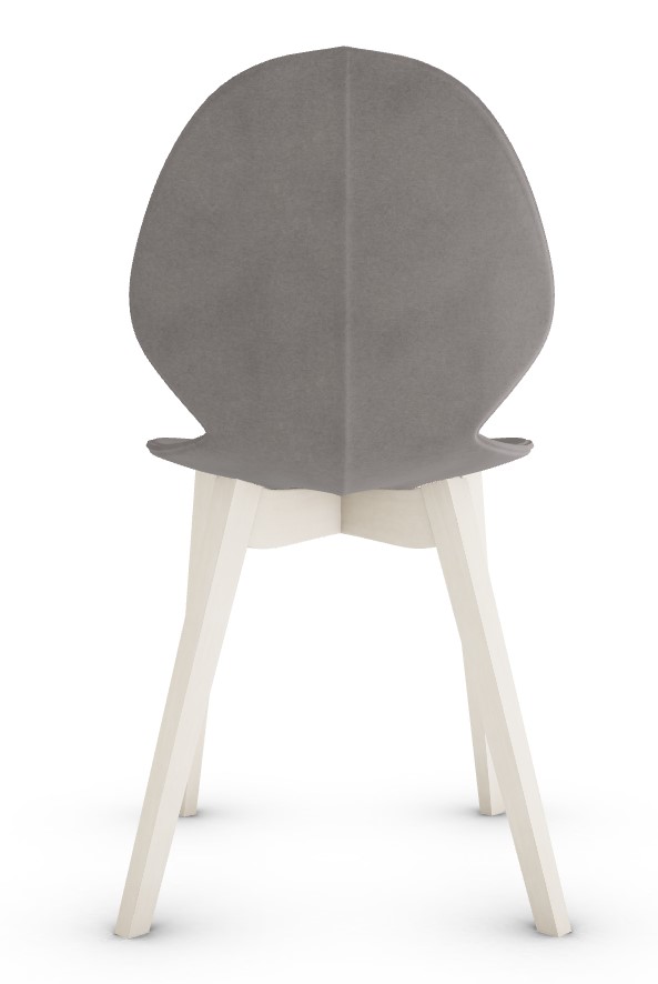 Basil Polypropylene/Leather/Wood Dining Chair