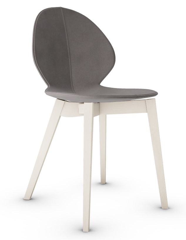 Basil Leather/Wood Dining Chair