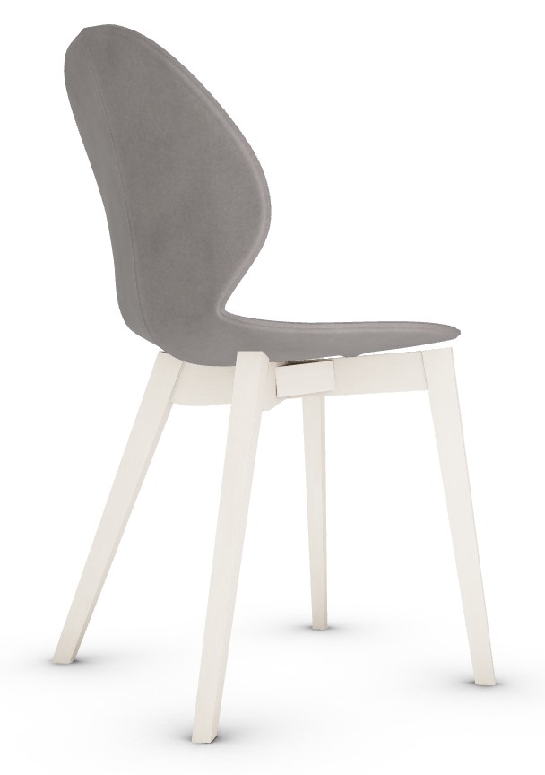 Basil Polypropylene/Leather/Wood Dining Chair
