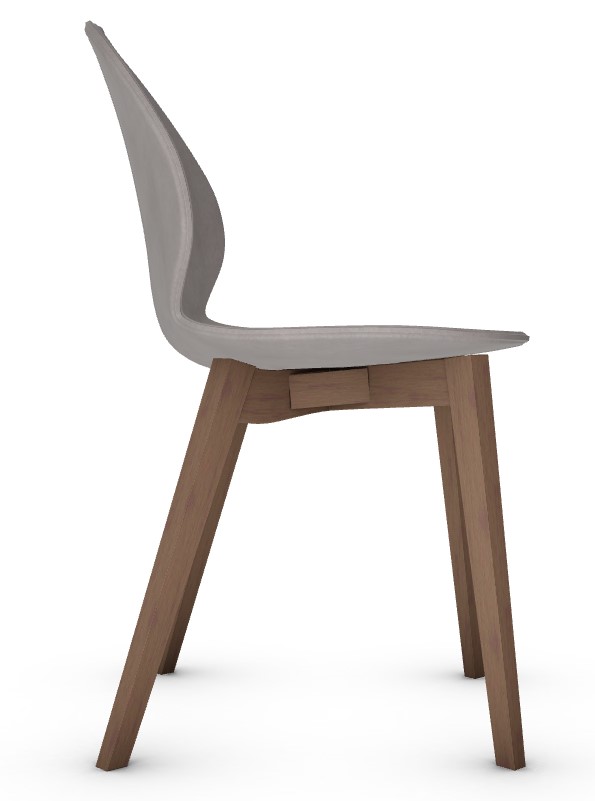 Basil Leather/Wood Dining Chair