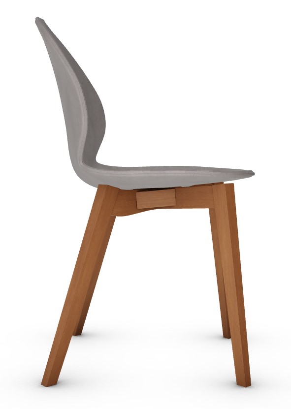 Basil Leather/Wood Dining Chair