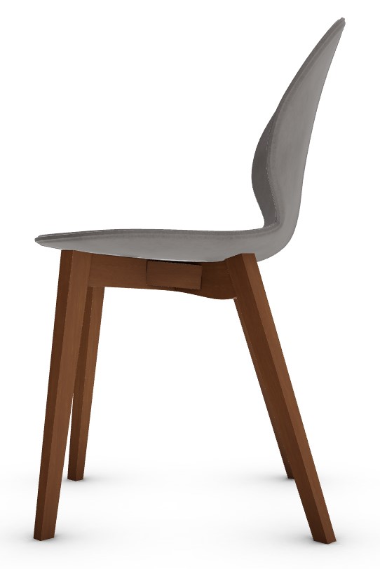 Basil Leather/Wood Dining Chair